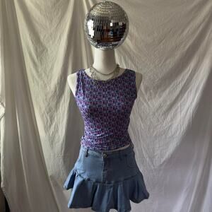 Y2k geometric ruched